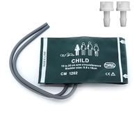 Bracciale NIBP con connettori BP18 per bambini, bracciale BP di ricambio in nylon riutilizzabile a doppio tubo da 18-26 cm con airbag interno per misuratore di pressione arteriosa