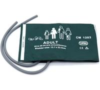 Bracciale NIBP universale per adulti, bracciale di ricambio per pressione arteriosa in nylon riutilizzabile a doppio tubo da 25-35 cm, senza connettore