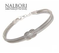 bracciale nodo doppio amore amicizia argento 925 foxtail uomo donna coppia amici