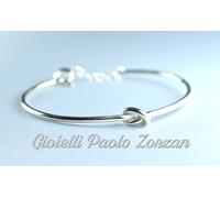 Bracciale Nodo Unione d'Amore fatto a mano in argento 925 Ref. MABO02