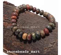 Bracciale Ocean Jasper Natural Smooth 8-9MM Chakra Stretch Gemstone 7"