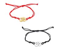 Bracciale Om per Uomini e Donne Bracciali Amuleto in Acciaio Inossidabile con Simbolo Indù Om Bracciali Charm Yoga Bracciale Regolabile Gioielli Ipoallergenici (argento+oro)
