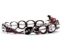 Bracciale originale tibetano Tamashii realizzato con pietre naturali CRISTALLO DI ROCCA