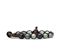Bracciale originale tibetano Tamashii realizzato con pietre naturali FLUORITE