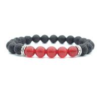 Bracciale Ornella - Nero / Rosso