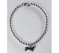 Bracciale pallini Bassotto a pelo corto in argento 925 Luce