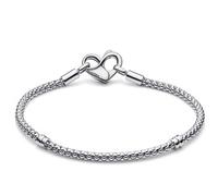 BRACCIALE MAGLIA GEOMETRICA CHIUSURA CUORE MIS18 DONNA PANDORA