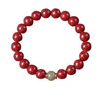 Bracciale Panzhu, Rosario Buddista, rosari, Bracciale cinabro Naturale, Braccialetto Feng Shui, cinabro di, Braccialetto di Perline di Buon auspicio, Anno di Nascita, Talismano per Le Donne,
