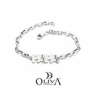 BRACCIALE PAPA’ “I LOVE DAD” ARGENTO 925 FESTA DEL PAPA’ INCISIONE NOME