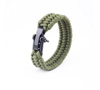 Bracciale Paracord con fibbia in acciaio inossidabile Braccialetto Paracord per salvataggio di emergenza Corda per arrampicata all'aperto Corda per paracadute 23 cm Bel design