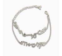 Patrizia Pepe Bracciale in Metallo Colore Argento e Cristallo Donna