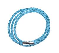 Bracciale Pelle Uomo,Braccialetti Creativi Intrecciati Multistrato Fatti A Mano, Braccialetti In Pelle Alla Moda, Per Donne E Uomini, Colore Blu Lago