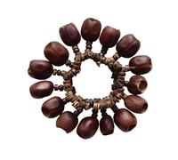Bracciale per accompagnamento di danza, bastoncino con sonaglio di frutta naturale, strumento per terapia del suono,C