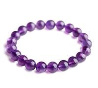 Bracciale per allungamento di Giada Viola Naturale per Donne, Gioielli per la Gemma di Gemma di Gemma di Gemma di Gemma dell'Uruguay (Colore: 6mm)