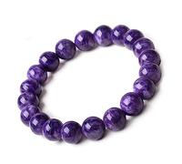 Bracciale per allungamento in Giada Viola Naturale per Donne, Gioielli per la Gemma di Gemma di Gemma di Gemma Ametista (Colore: 9mm)