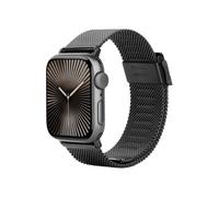 Bracciale per Apple Watch - JUSTIN - Compatibile 44/45/46/49mm - Nero - SilkSteel - Intrecciato e leggero