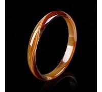 Bracciale per Braccialetto di calcedonio Naturale, Braccialetto di Agata Arancione, Braccialetto Lady Jade, The Bring Good Luck, per la Fidanzata, per la Famiglia, con Gioielli, 56-62 mm, 58 mm