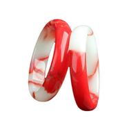 Bracciale per Braccialetto di Gemma Rossa della Mongolia per Donne, Pietra per Sangue di Pollo a Fiori galleggianti a Barra Larga, Giusto per Il Regalo di Una Giovane Donna
