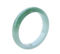 Bracciale per Braccialetto di Giada Giada Naturale, Braccialetto di Giada Verde Fiore Galleggiante, Braccialetto Giada Rotondo Sottile, per Madre, per la Fidanzata, con Gioielli, 53-64mm, 63-64mm