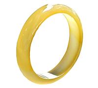 Bracciale per Braccialetto Giada Gialla per Donne, Ghiaccio Agate Trasparente buona Fortuna Regali con Gioielli (Dimensioni: 56 mm)