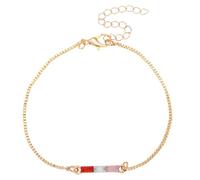 Bracciale Per Cuore Delicato Con 2 Pietre Natali A Cuore Disegni Del Accessorio Per Gioielli Da Figlia Madre Bracciale.