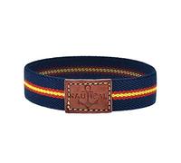 Bracciale per Donna e Uomo in Tessuto Blu Navy e con la Bandiera della Spagna. Bracciale Nautico Elastico Che può Essere Bagnato e Lavato.