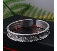 Bracciale per Donne, Bracciale in Stile Nazionale Originale S990 Old Colture artigiane fottute Cultura di Sei Parole Brachelet Cinese Accessori in Stile Cinese Accessori per Abbigliamento