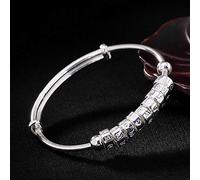 Bracciale per Donne, Ethnic S999 Bracciale/Pieno di Perline di trasferimento di Mantra a Sei Parole retrò Possono Essere regolati Bracciale/Accessori Abbigliamento in Stile Cinese