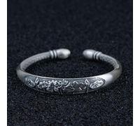 Bracciale per Donne, Originale S990 National Bracciale retrò retrò Artigianato Tailandese Braccialetta da Donna Regolabile a Sei Parole Ornamenti di Abbigliamento in Stile Cinese.