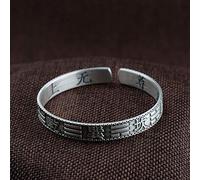 Bracciale per Donne, Temperamento Bracciale S990 Fatto a Mano Full Retro Thai Artigianato Tai Chi Gossip Figura Bracciale Regolabile Abbigliamento Etnico Accessori per Abbigliamento Gioielli