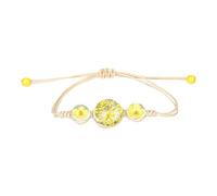 Bracciale per fratelli in ceramica a forma di mano con fiore a mano, regolabile, per studenti, coppia, amico, compleanno, in argento 925, Taglia unica, Vetro, Nessuna pietra preziosa