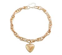 Bracciale per il cuore per donne collana a catena roba oro per donne Braccialetti di collegamento regolabile a catena (Uniform Size)