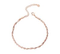 Bracciale Per Le Donne Liscio Squisito Alla Moda Spirale Onda Twisted Grain Rosa Oro Argento Colore Moda Gioielli Regalo KBH064Il meraviglioso