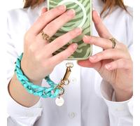 Bracciale per smartphone turchese 30 cm - Fashionally
