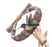 Bracciale per uccello, gioiello da polso con uccello con ricamo floreale e alla moda, bracciale da donna, per una sessione di shopping, un appuntamento, una sera, i viaggi, i banchetti, ecc, Se