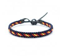 Bracciale per Uomo e Donna di Filo Intrecciato, Polizia Nazionale Blu, Guardia Civile Verde e con la Bandiera della Spagna.