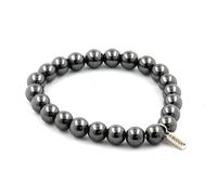 Bracciale Perle Ematite 8 Mm. Fabbricato In Francia.