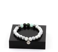 Bracciale Perle Epidote D'Australia + Ematite + Angelite + Howlite 8 Fabbricato