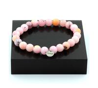 Bracciale Perle Opale Rosa 8 Mm. Fabbricato In Francia.