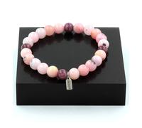 Braccialetto Perle Opale Rosa + Lepidolite 8 Mm. Fatto IN Francia