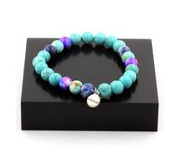 Bracciale Perle Turchesi + Jasper Viola Blu + Jasper Blu + Jasper Fabbricato In