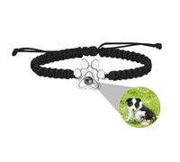 Bracciale personalizzato con foto Bracciale personalizzato con foto del cane Bracciale di proiezione con immagine zampa Fascino Bracciale della memoria Regali per l'amante dell'animale domestico