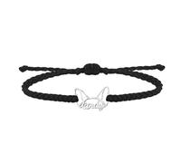 Bracciale personalizzato con nome cane, braccialetto con ciondolo orecchie di cane Gioielli di razza canina Bracciale in argento sterling 925/acciaio inossidabile regalo per donne/amante dei cani