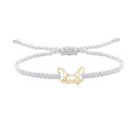 Bracciale personalizzato con nome cane, braccialetto con ciondolo orecchie di cane Gioielli di razza canina Bracciale in argento sterling 925/acciaio inossidabile regalo per donne/amante dei cani
