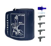 Bracciale piccolo per la pressione sanguigna, da 17 a 22 cm, con 6 connettori, morbido, per bambini e donne, compatibile con monitor della pressione sanguigna Omron (blu)