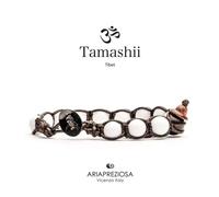 Bracciale Pietra Tibetano Agata bianca Tamashii Unisex 1 giro BHS900-14