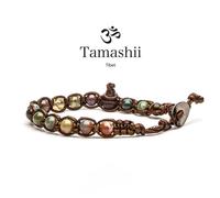 Bracciale Pietra Tibetano Agata Muschiata Tamashii Unisex 1 giro BHS601-17 6 mm