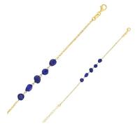 Bracciale Pietre Naturali In Argento 925/000 Dorato - Lapis Lazuli