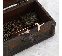 Bracciale placcato in rame durevole, bracciale unico di luna e rame stella, rame versatile ed elegante, con pratica chiusura aperta, #-01, rame, Nessuna pietra preziosa
