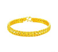 Bracciale placcato oro con perline di trasferimento per donne progettato per stratificazione e styling di transizione (01)